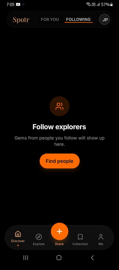 Following feed of explorers